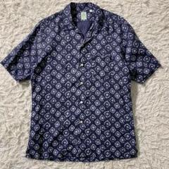 【極美品】フィナモレ　アロハシャツ　オープンカラー　総柄　花柄　イタリア製　S