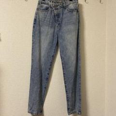 JEANASIS ラップデザインストレートデニムパンツ
