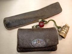 提物①　胴乱　煙草入れ　前金具　根付　緒締　煙管筒　袋　和骨董　アンティーク 提物!!一つ提げ煙草入れや煙管筒腰差しなど買取させて頂きました