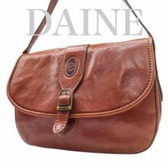 【希少】DAINE レザー ショルダーバッグ ブラウン ヴィンテージ 斜め掛け