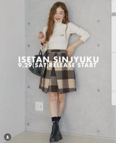 OBLI オブリ ウールチェックミニスカート 大人気 完売 - メルカリ
