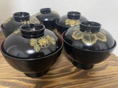d u du　川連漆器　蓋付きお吸物椀揃 10客 新品未使用 川連漆器 お椀 蓋付きお椀 吸い物椀 5客セット 黒内