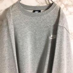 【ノームコア】ナイキ　ワンポイント刺繍　スウェット　グレー　２ＸＬ