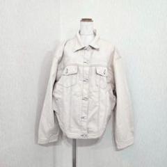 クラシカルエルフ　Gジャン　デニムジャケット　アイボリー系　ゆったり　XXL