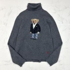 ポロラルフローレン ポロベア 時計 タートルネック ニット カシミヤ 2XL