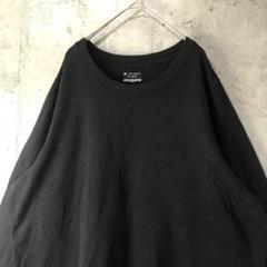 Z2898古着　スウェット　ブラック　無地　90s Y2K