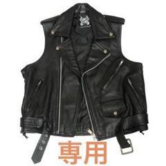 期間限定 数量限定 希少 良品 リューグーレザーズ L ダブル ライダース ベスト ジャケット・アウター