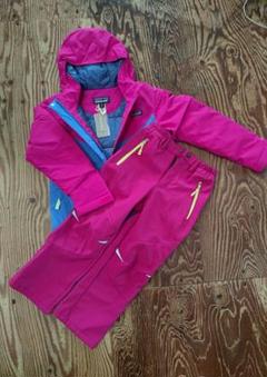 Patagonia 子ども用スキーウェア 4T ピンク Patagonia 子ども用スキーウェア ピンク/青 110cm 新品未使用