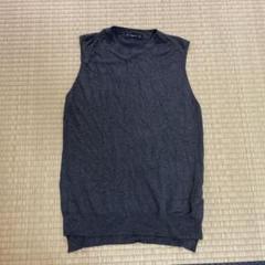 ZARA ノースリーブニット グレー