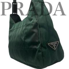 【美品】プラダ ショルダーバッグ レザー×ナイロン グリーン系 ギャラ付 PRADA Shoulder Bag Nylon Green Auth 111079 | eBay
