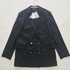 新品 2023年 Theory luxe リネン ダブルブレスト ジャケット 黒