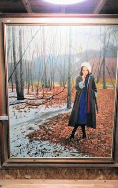 油絵 油彩画【画家 北村巌作品！】美人画・油彩画・日展会員・一水会展委員 油絵 油彩画【画家 北村巌作品！】美人画・油彩画・日展会員・一