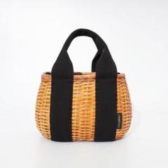 VIOLAd'ORO 新品 MIRO スプリット ラタン テープハンドル バッグ