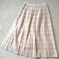 美品 ドゥロワー Drawer プリーツスカート ジャカード 裏地シルク 40
