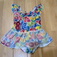 オーシャンアンドグラウンド 花柄フリル袖 ワンピース水着