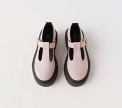 未使用級✨ZARA ザラ プラットフォームローファー ベルクロ 厚底