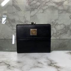 90s CELINE セリーヌ 三つ折財布 がま口 ブラック 黒 本革 レザー 90s CELINE セリーヌ 三つ折財布 がま口 ブラック 黒 本革