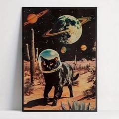 インテリア　ポスター　アート　猫　宇宙　SF モダン　カフェ　バー　Ａ３サイズ