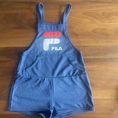 FILA ブルー ショートオーバーオール