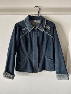 極美品　レリアン　近年モデル　デニムジャケット　11号　L相当 極美品 レリアン 近年モデル デニムジャケット 11号 L相当