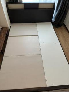 東京都内23区配送無料】美品ニトリダブルベット床置きブラック