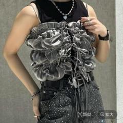 タグ付き　PAGEBOY hinechi ひねち　グロッシー　ビスチェ　シルバー タグ付き PAGEBOY hinechi ひねち グロッシー ビスチェ シルバー