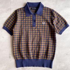 ハ*迎様 【希少】FRED PERRY 半袖　ニット　ポロシャツ チェック レデ 2025年最新】フレッドペリー ニットポロの人気アイテム - メルカリ