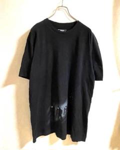 送料無料　ヴィンテージ　Tシャツ 半袖　デカロゴ　ブラック　L メンズ　古着