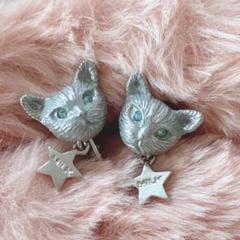 新品未使用MILK CATピアス♡シルバー