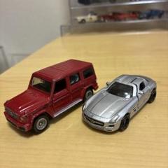 【レア品】トミカ メルセデス ベンツ SLS AMG　２台 トミカのメルセデス・ベンツ SLS AMG & プジョー 2台セット