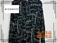◆美品◆GIVENCHY ジパンシー ブラック コットン ロゴL 長袖シャツ