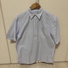 UNIQLO 半袖シャツ S 青と白のストライプ