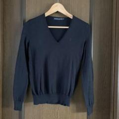 ラルフローレン Vネックニット セーター 濃紺
