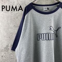 PUMA プーマ 古着 Tシャツ グレー グッドプリントデザイン