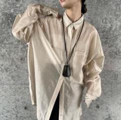 新品　Select MOCAbyson シアーオーバーサイズシャツ　ベージュ