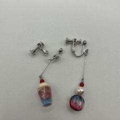 ソーダ イヤリング ハンドメイド作品