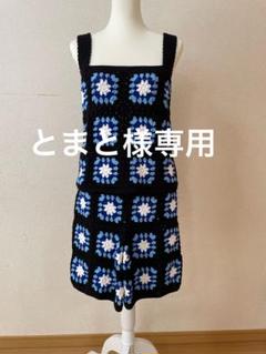 グラニースクエア　チューブトップ/ハーフパンツセット　ハンドメイド　Mサイズ グラニースクエアチューブトップ/ハーフパンツセット