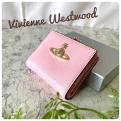 【新品・未使用】Vivienne Westwood 三つ折り財布 がま口 ピンク 新品 未使用】ヴィヴィアン ウエストウッド 三つ折り 財布