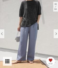 新品タグ付◆ BLUE DOORS リネン混イージーパンツ