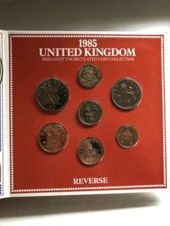 イギリス　硬貨セット　1985年 Yahoo!オークション -「ミントセット1985」(硬貨) (貨幣)の落札