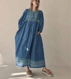 CAROLINA GLASER 柔らか　華やか　ロング　Aライン　ワンピース
