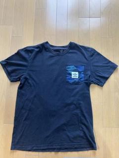 adidas チェック柄ポケット Tシャツ 黒 Mサイズ