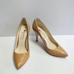 [美品]DIANA ダイアナ パンプス ポインテッドトゥ エナメル ベージュ