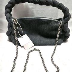 【新品】レトロデニムハンドバッグorショルダーバッグ ROSE AURA