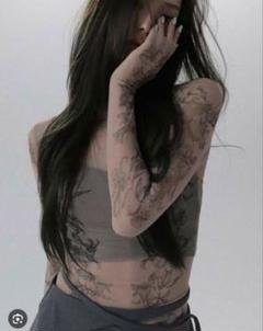 melt the lady lily tattoo tops black