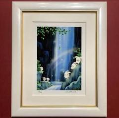 絵画・額縁・版画・芳岡 ひでき・新品未使用・夏滝・美術品・インテリア・雑貨 絵画・額縁・版画・芳岡 ひでき・新品未使用・夏滝・美術品
