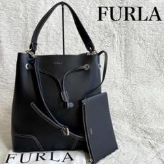 FURLA フルラ ステイシー 2way 巾着型 ショルダーバッグ 黒 FURLA フルラ ステイシー 2way 巾着型 ショルダーバッグ 黒