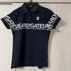 パーリーゲイツ　PEARLY GATES ポロシャツ　ダークネイビー　美品　ロゴ