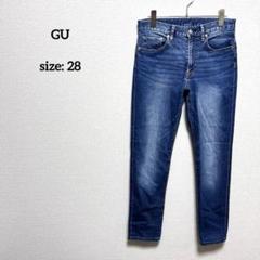 GU メンズ 28 ストレッチスリムジーンズ スキニーデニム ブルー 定番