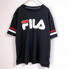 【FILA】（L）スポーティシャツ/ロゴTシャツ/メッシュ生地/速乾性